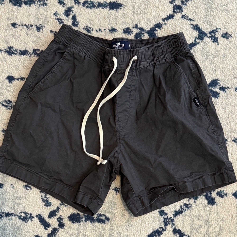 Hollister Charcoal Drawstring Mens Shorts Size M EUC